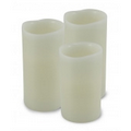 3 Piece Set LED Unscented Candles w/ Timer